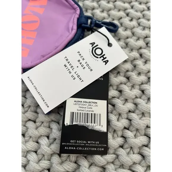 Aloha Collection• Cutie HEIPUA Sorbet on Lavender Pouch - Picture 7 of 12